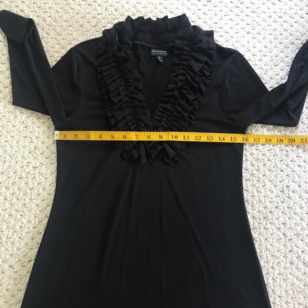 Enfocus Studio Ruffle V-Neck Dress - Picture 12 of 13